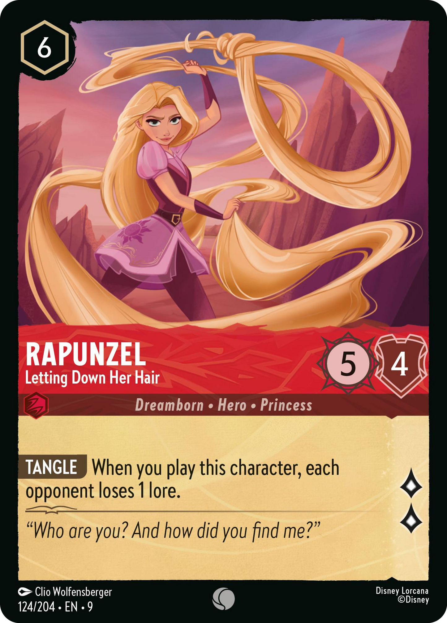 Rapunzel - Letting Down Her Hair | Fabled #124 (Near Mint Foil) | Disney Lorcana Single Australia (Near Mint)
