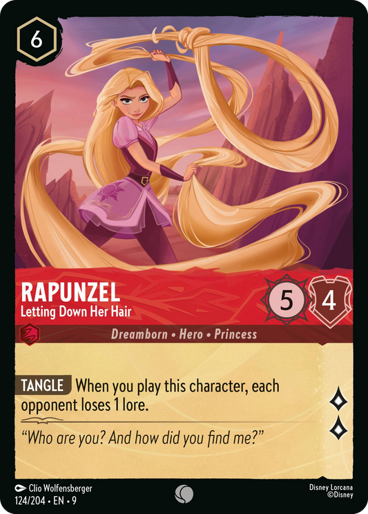 Rapunzel - Letting Down Her Hair | Fabled #124 (Near Mint Foil) | Disney Lorcana Single Australia (Near Mint)