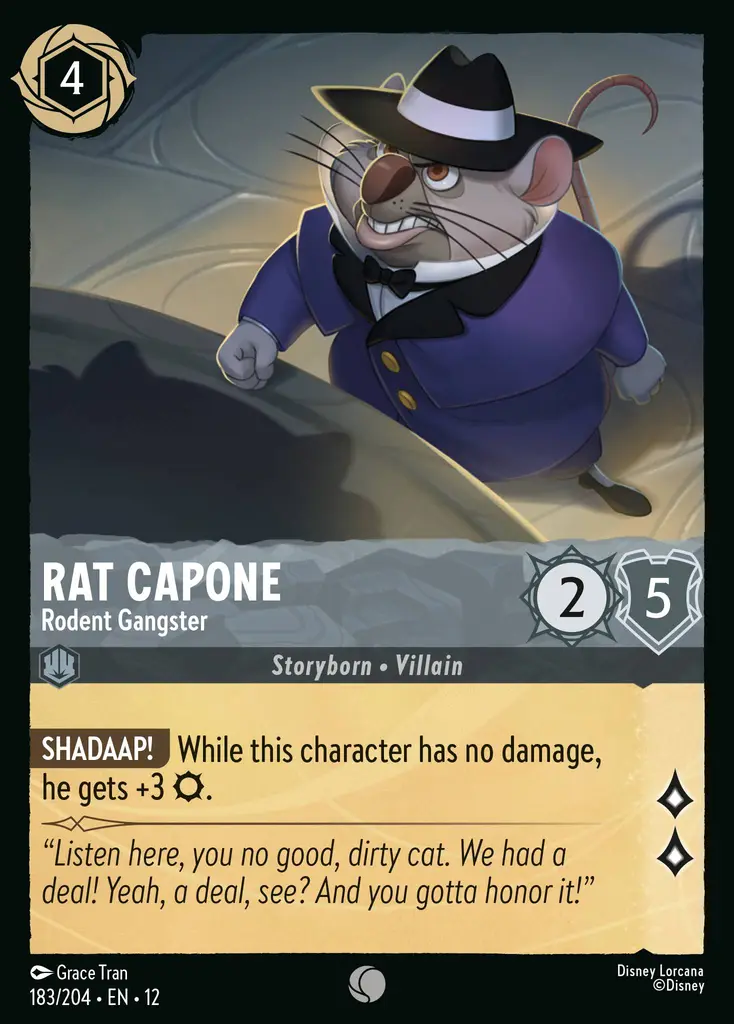 Rat Capone - Rodent Gangster | Wilds Unknown #183 (Near Mint Foil) | Disney Lorcana Single Australia (Near Mint)