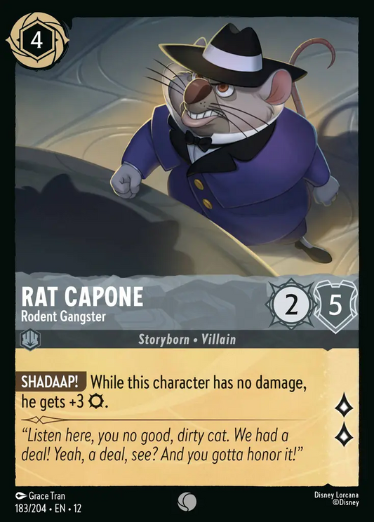 Rat Capone - Rodent Gangster | Wilds Unknown #183 (Near Mint Foil) | Disney Lorcana Single Australia (Near Mint)