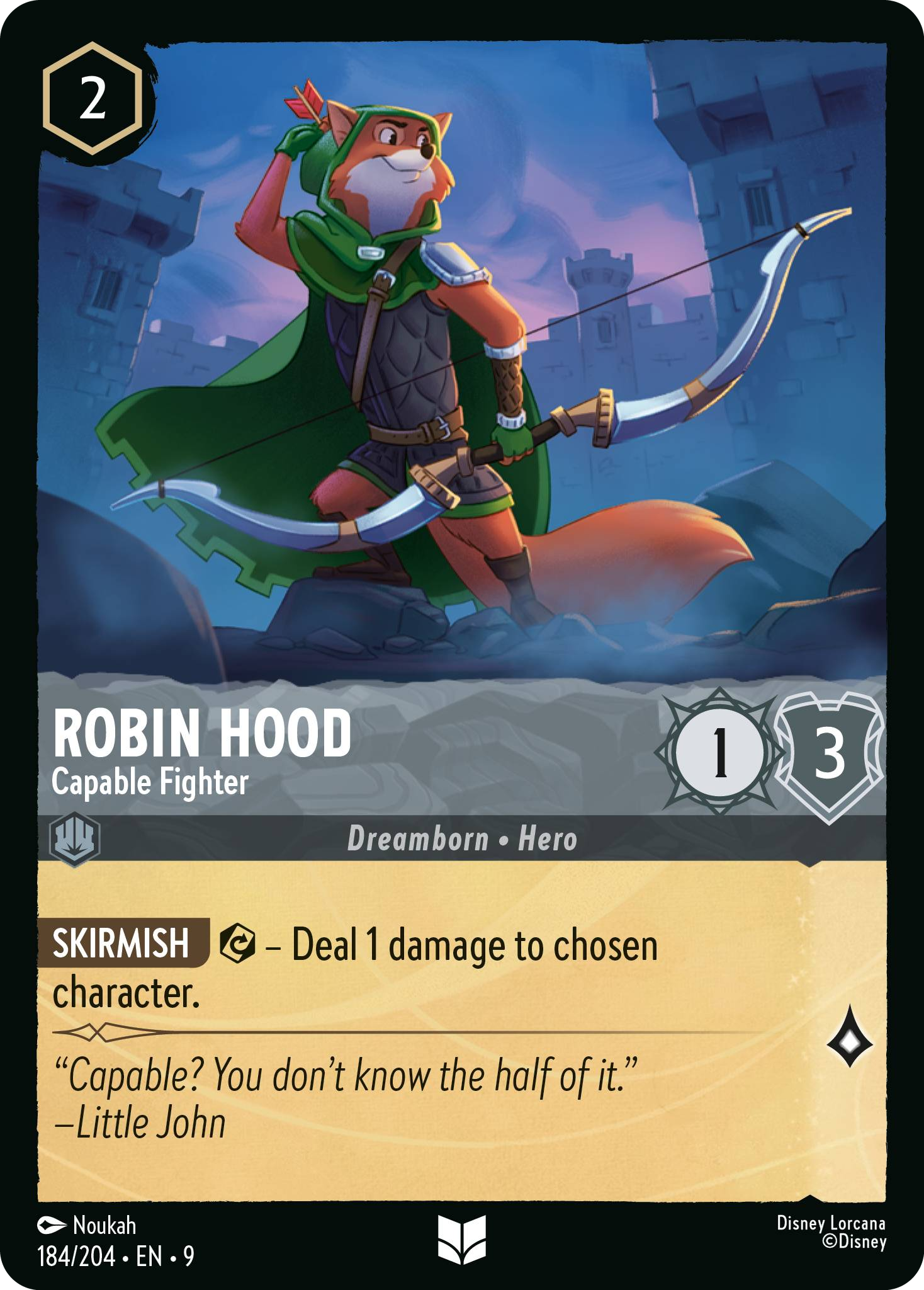 Robin Hood - Capable Fighter | Fabled #184 (Near Mint) | Disney Lorcana Single Australia (Near Mint)