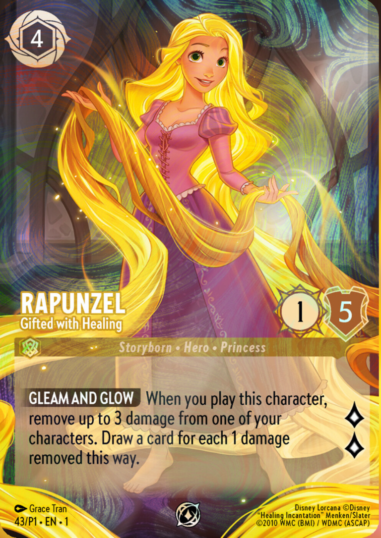 Rapunzel - Gifted with Healing - DLC Top Prize Foil Promo 4/C1 EN 1
