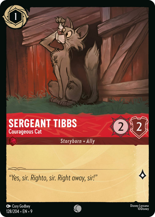 Sergeant Tibbs - Courageous Cat | Fabled #128 (Near Mint Foil) | Disney Lorcana Single Australia (Near Mint)