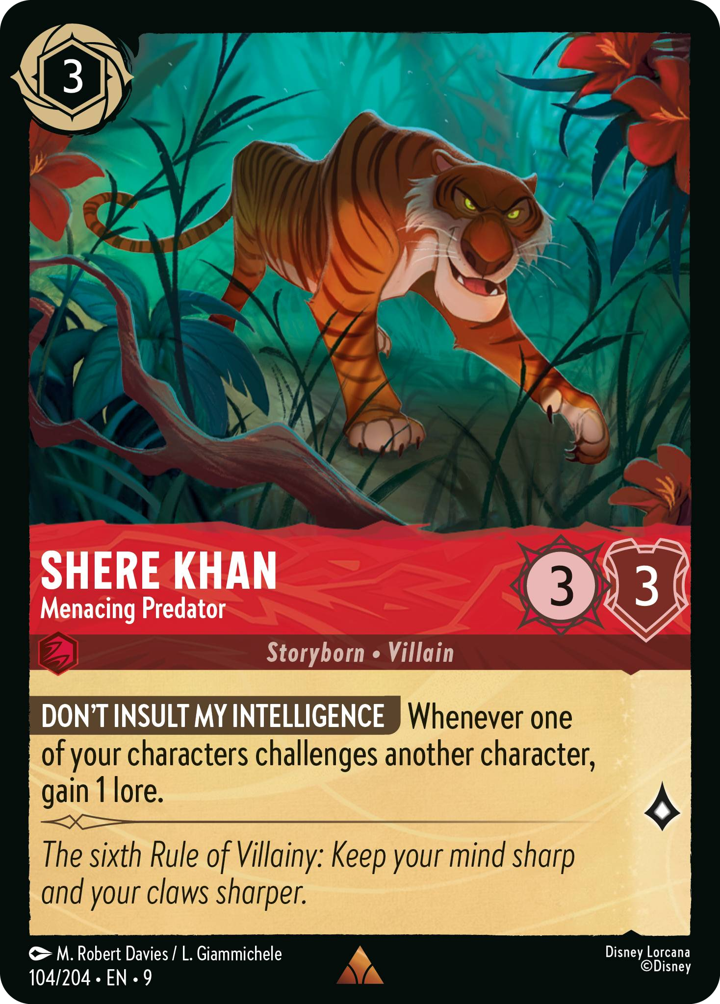 Shere Khan - Menacing Predator | Fabled #104 (Near Mint Foil) | Disney Lorcana Single Australia (Near Mint)