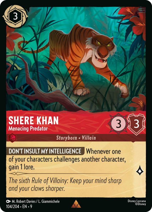 Shere Khan - Menacing Predator | Fabled #104 (Near Mint Foil) | Disney Lorcana Single Australia (Near Mint)
