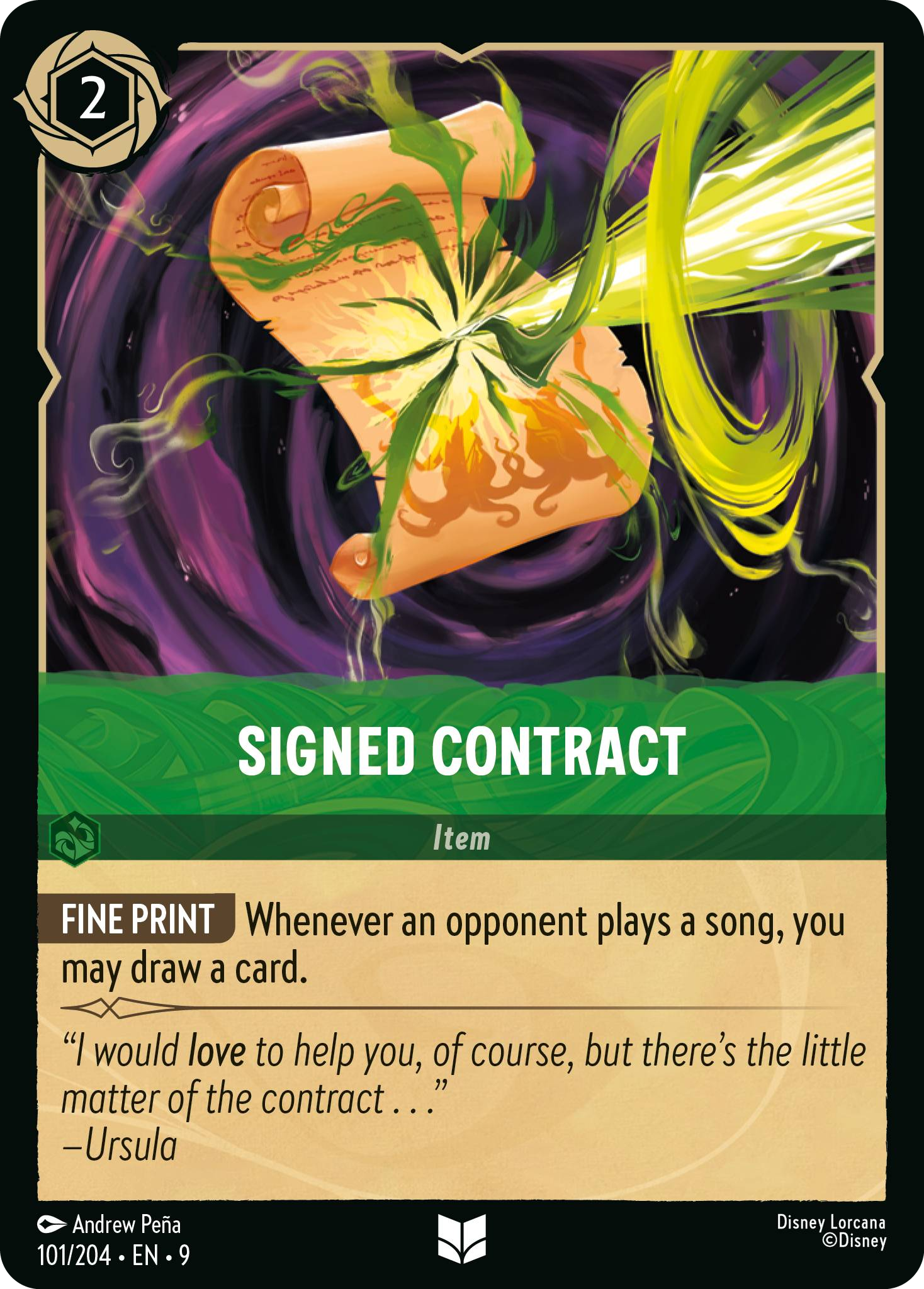 Signed Contract | Fabled #101 (Near Mint) | Disney Lorcana Single Australia (Near Mint)