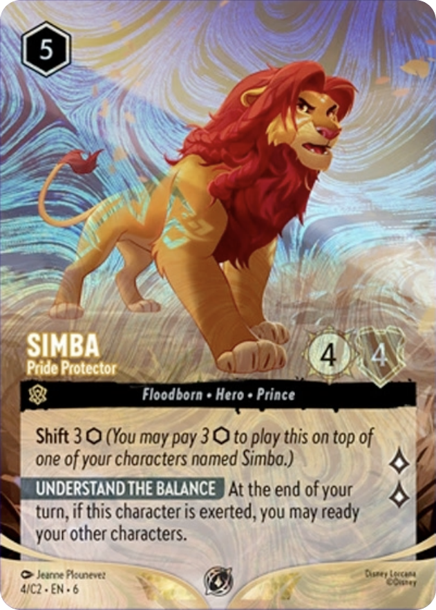 Simba – Pride Protector – Disney Lorcana Challenge Set 2 Top Cut Promo #4/C2