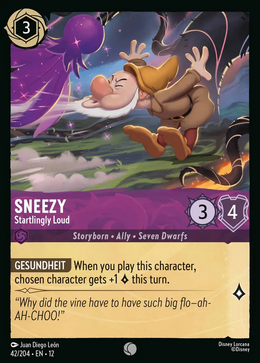 Sneezy - Startlingly Loud | Wilds Unknown #42 (Near Mint) | Disney Lorcana Single Australia (Near Mint)