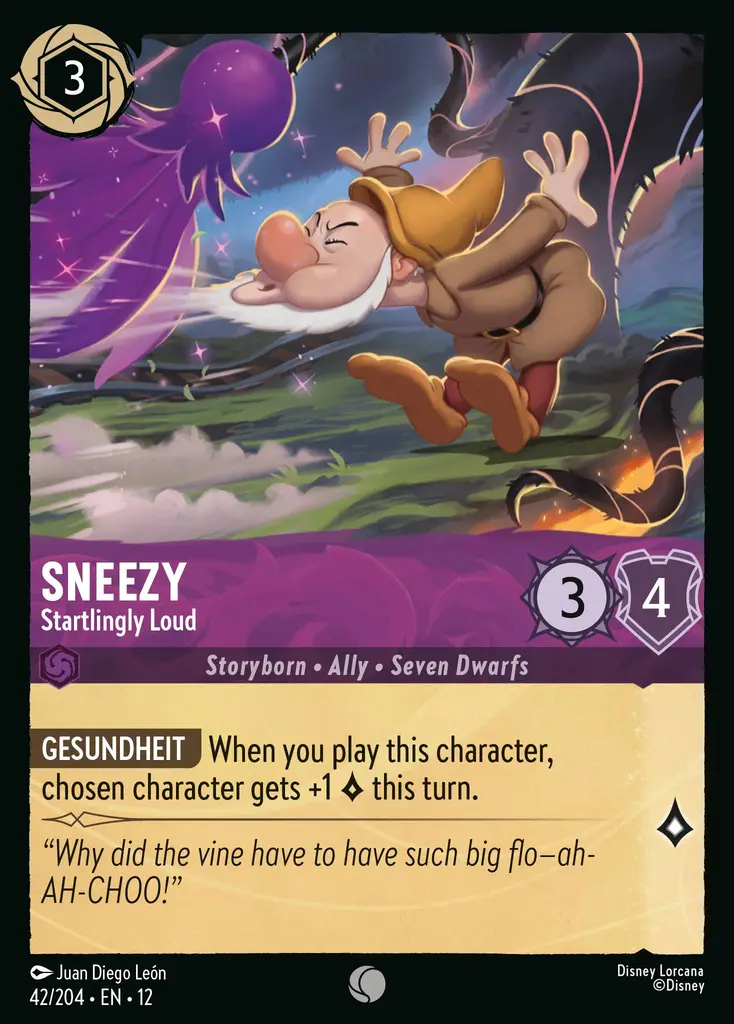 Sneezy - Startlingly Loud | Wilds Unknown #42 (Near Mint Foil) | Disney Lorcana Single Australia (Near Mint)