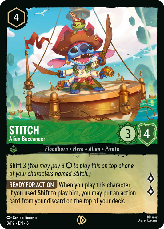 Stitch - Alien Buccaneer | Azurite Sea Stitch Collector's Gift Set Promo (8/P2·EN·6) | Disney Lorcana Single Australia (Near Mint)