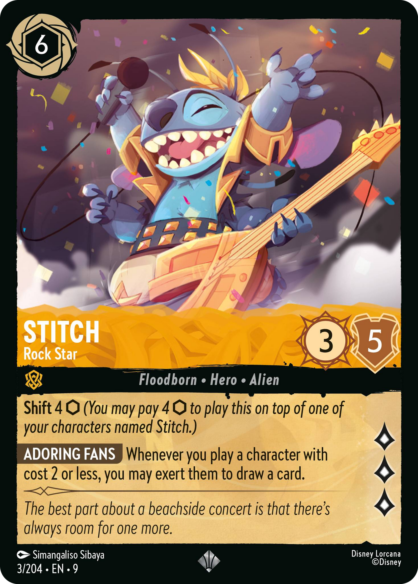 Stitch - Rock Star | Fabled #3 (Near Mint Foil) | Disney Lorcana Single Australia (Near Mint)