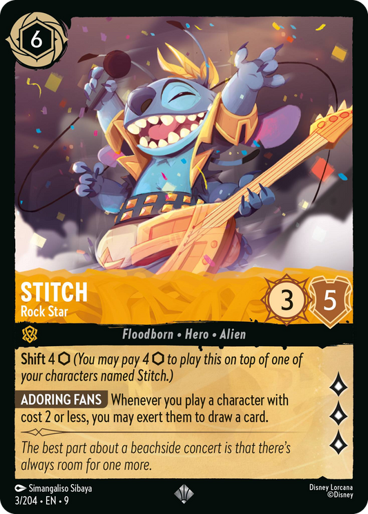 Stitch - Rock Star | Fabled #3 (Near Mint) | Disney Lorcana Single Australia (Near Mint)
