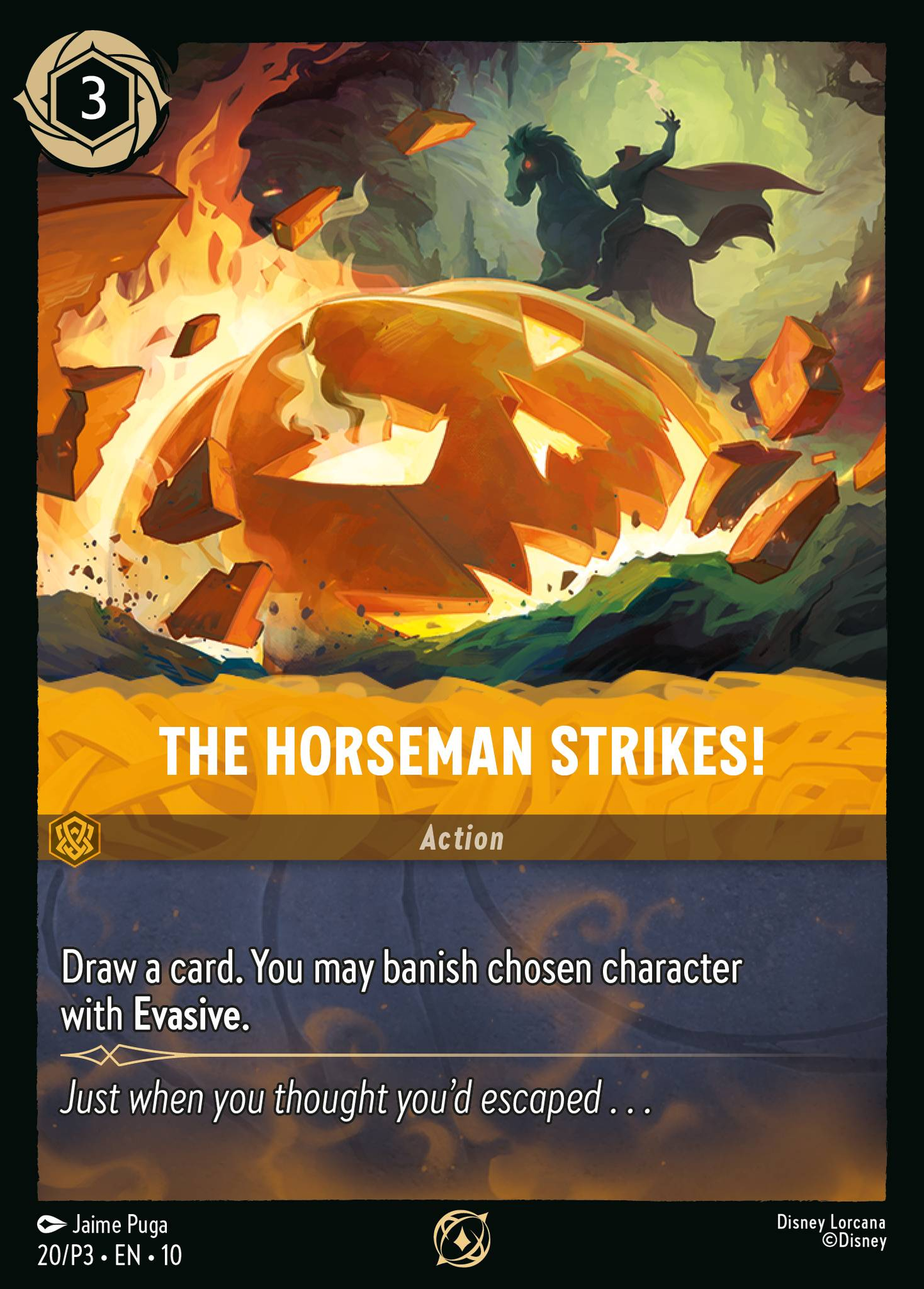 The Horseman Strikes! | Whispers in the Well Prerelease promo Promo (20/P3·EN·10) | Disney Lorcana Single Australia (Near Mint)