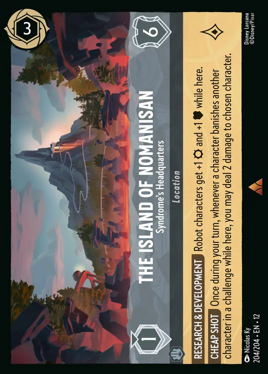 The Island of Nomanisan - Syndrome's Headquarters | Wilds Unknown #204 (Near Mint) | Disney Lorcana Single Australia (Near Mint)
