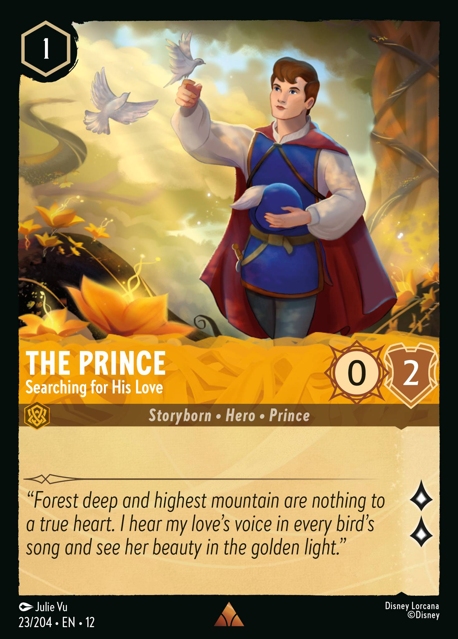 The Prince - Searching for His Love | Wilds Unknown #23 (Near Mint) | Disney Lorcana Single Australia (Near Mint)
