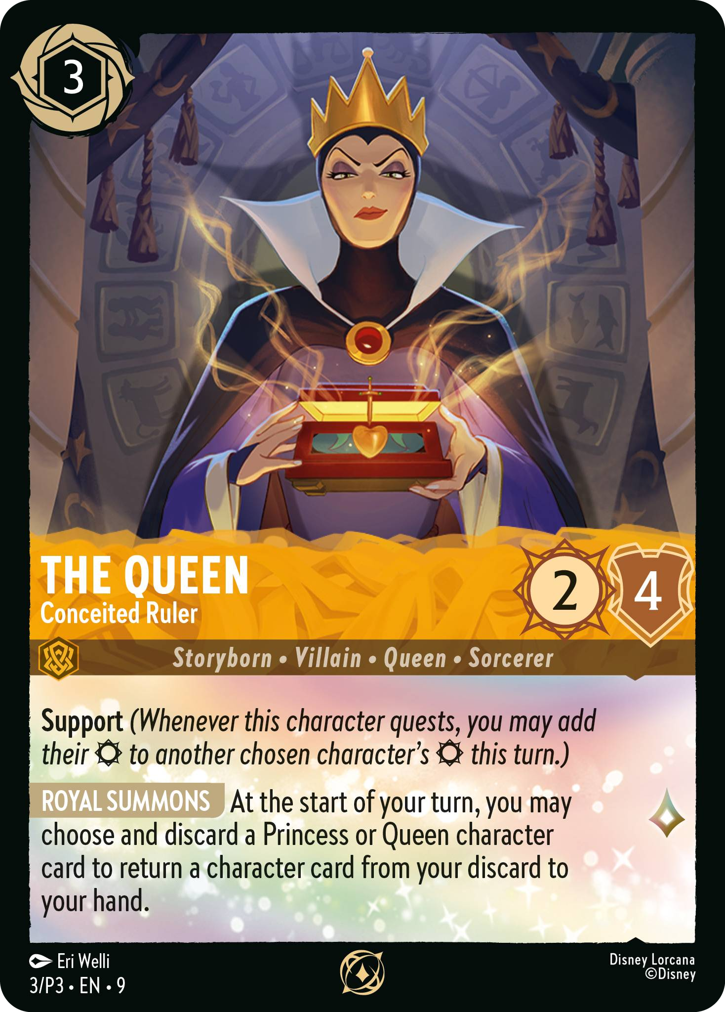 The Queen - Conceited Ruler | Fabled Prerelease promo Promo (3/P3·EN·9) | Disney Lorcana Single Australia (Near Mint)