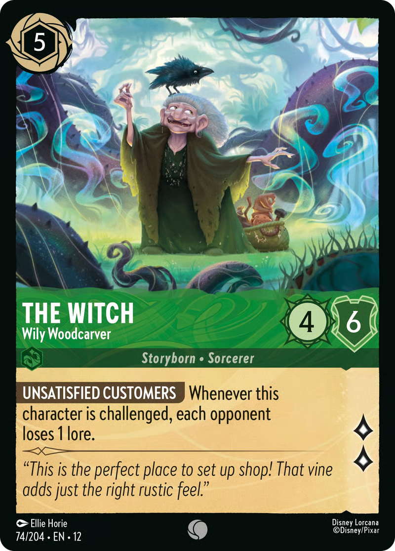 The Witch - Wily Woodcarver | Wilds Unknown #74 (Near Mint Foil) | Disney Lorcana Single Australia (Near Mint)