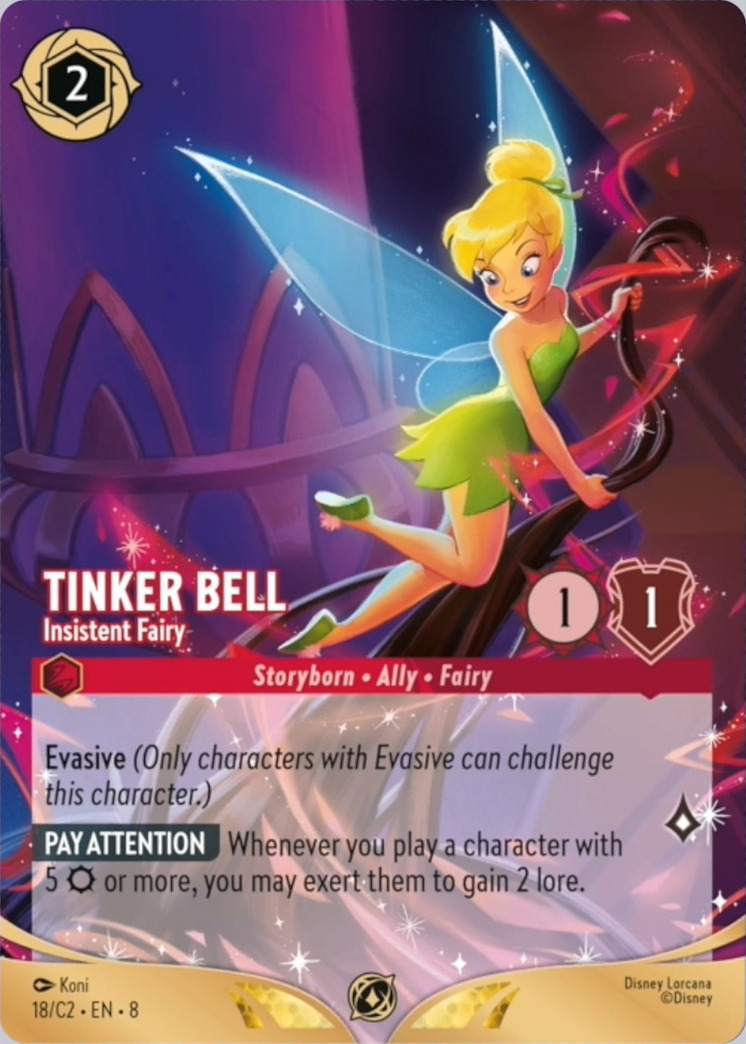 Tinker Bell - Insistent Fairy | Regional Championship Promo (18/C2·EN·8) | Disney Lorcana Single Australia (Near Mint)