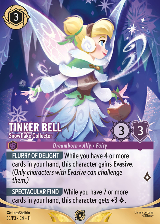 Tinker Bell – Snowflake Collector – Winterspell Set Championship Participant Promo #33/P3