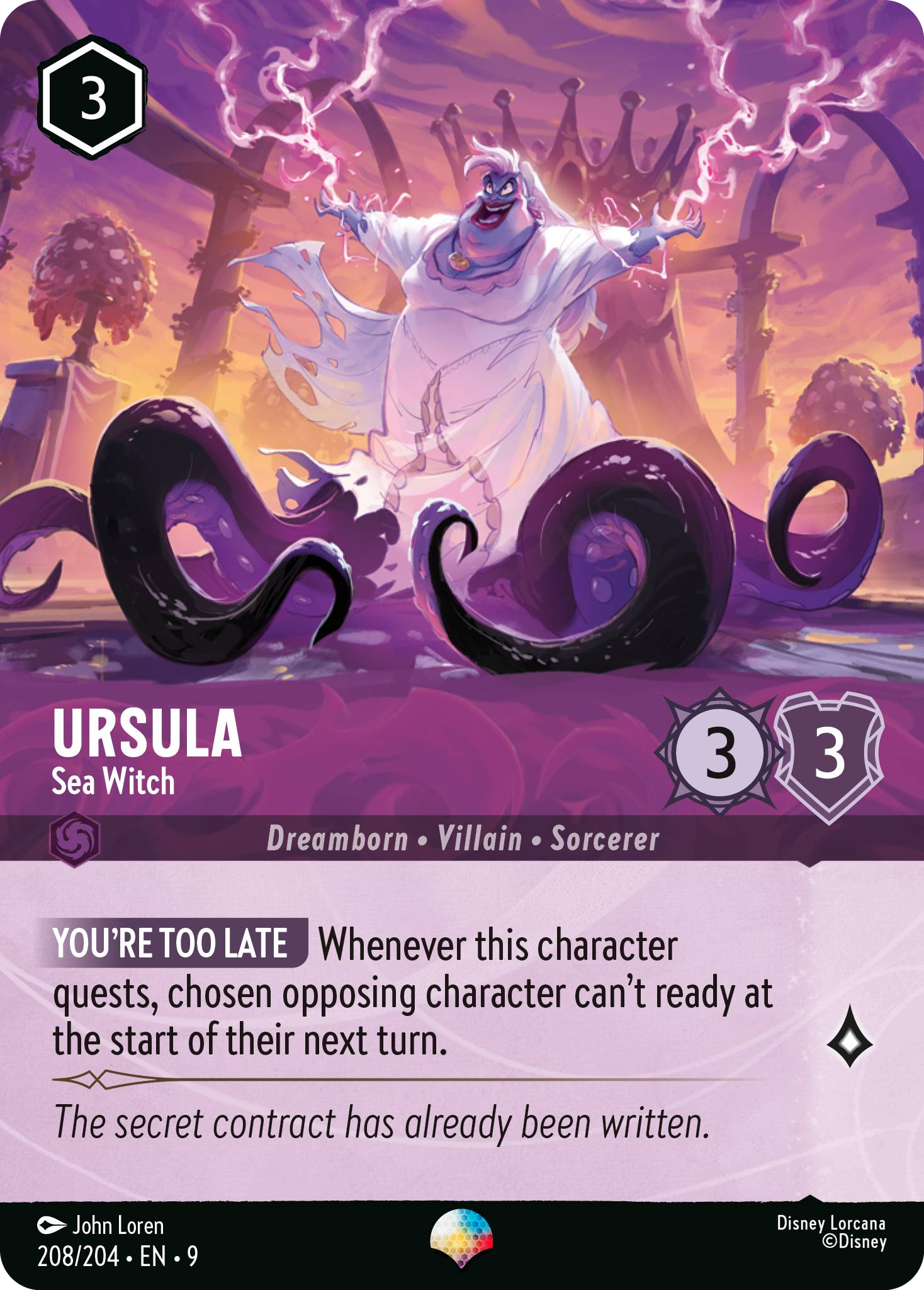 Ursula - Sea Witch | Fabled #208 (Near Mint Foil) | Disney Lorcana Single Australia (Near Mint)