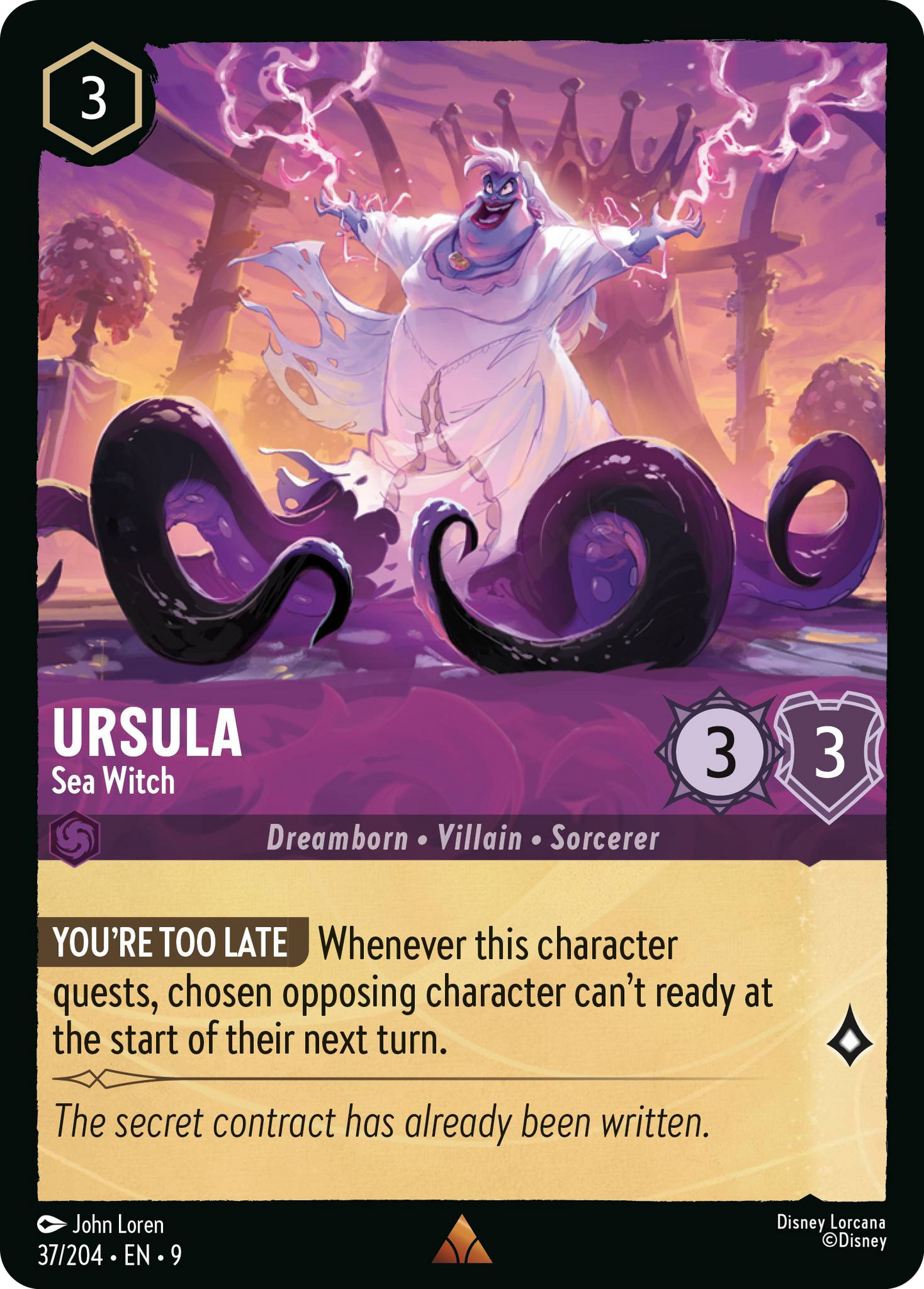 Ursula - Sea Witch | Fabled #37 (Near Mint) | Disney Lorcana Single Australia (Near Mint)