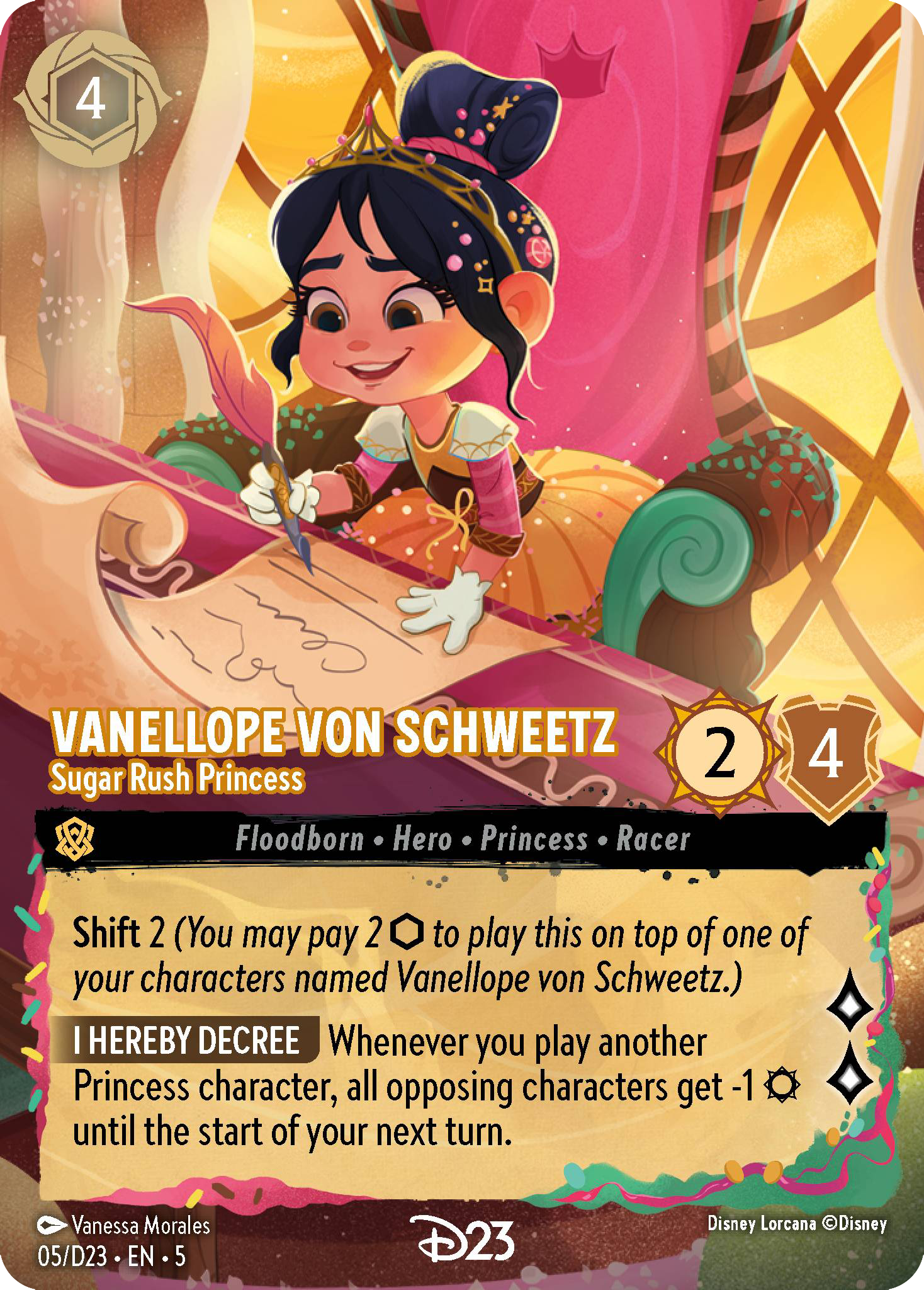 Vanellope von Schweetz - Sugar Rush Princess | D23 Expo 2024 Collector's Set Promo (05/D23·EN·5) | Disney Lorcana Single Australia (Near Mint)