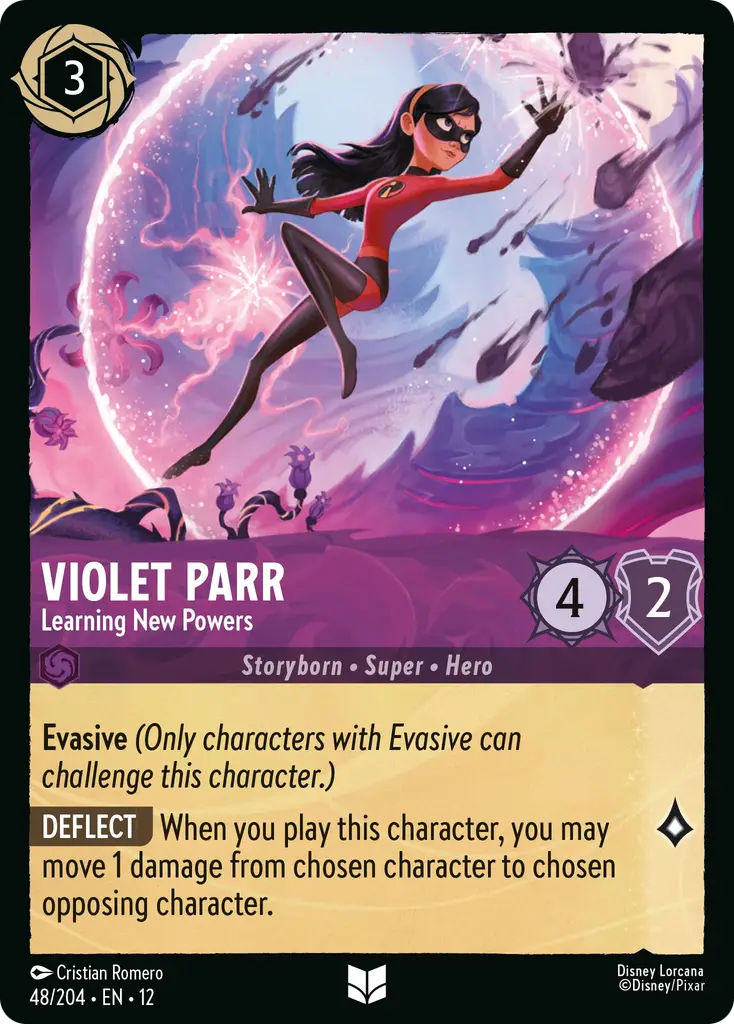 Violet Parr - Learning New Powers | Wilds Unknown #48 (Near Mint Foil) | Disney Lorcana Single Australia (Near Mint)