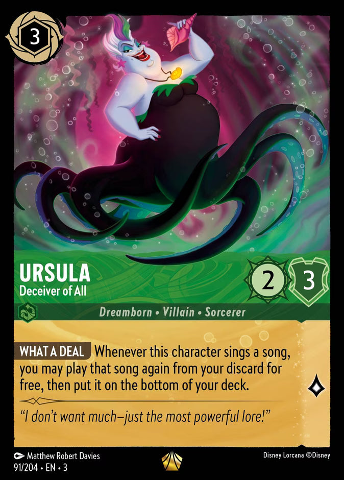 Ursula - Deceiver of All | Into the Inklands #91 (Near Mint) | Disney Lorcana Single Australia (Near Mint)