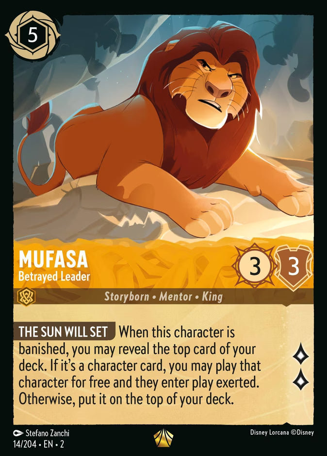Mufasa - Betrayed Leader | Rise of the Floodborn #14 (Near Mint Foil) | Disney Lorcana Single Australia (Near Mint)
