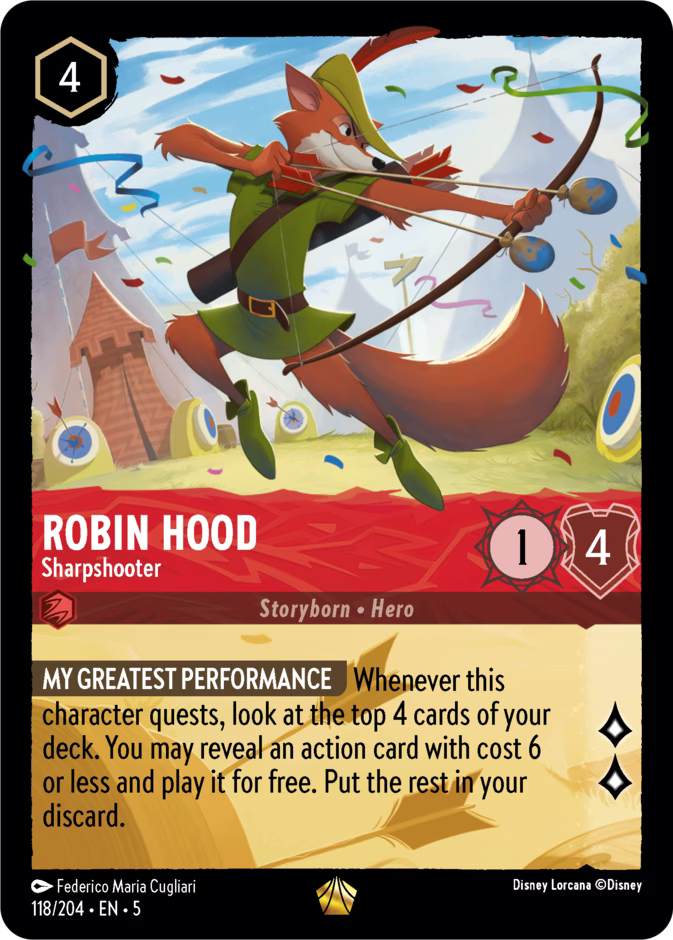 Robin Hood - Sharpshooter | Shimmering Skies #118 (Near Mint Foil) | Disney Lorcana Single Australia (Near Mint)