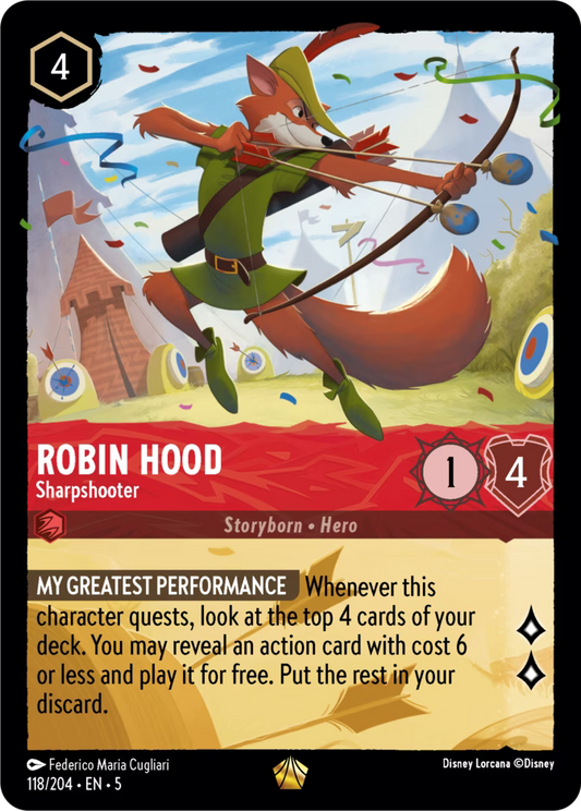 Robin Hood - Sharpshooter | Shimmering Skies #118 (Near Mint) | Disney Lorcana Single Australia (Near Mint)