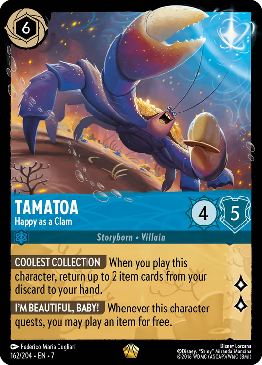 Tamatoa - Happy as a Clam | Archazia's Island #162 (Near Mint) | Disney Lorcana Single Australia (Near Mint)