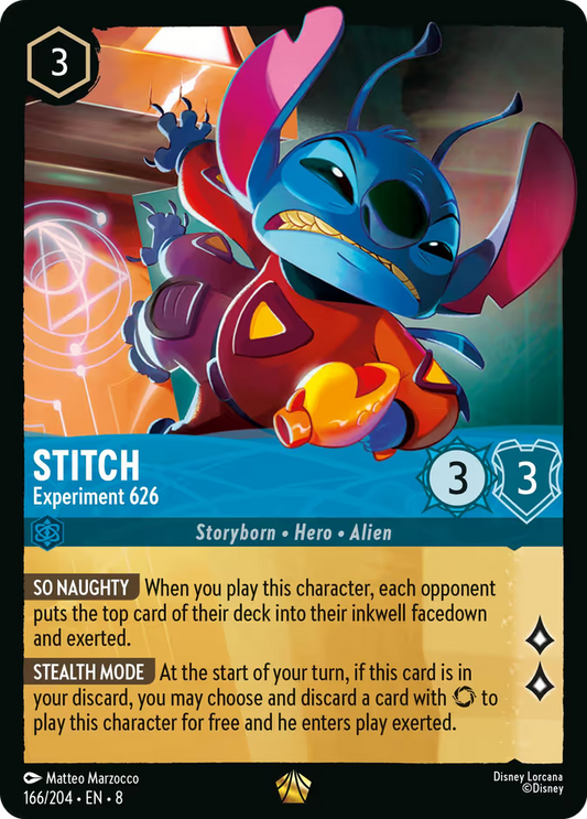 Stitch - Experiment 626 | Reign of Jafar #166 (Near Mint Foil) | Disney Lorcana Single Australia (Near Mint)