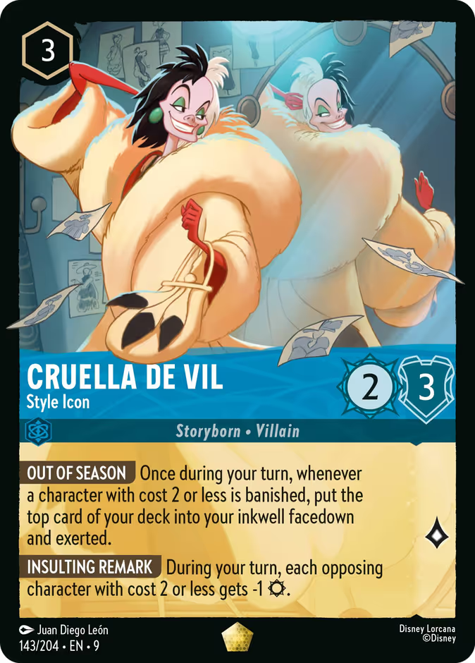 Cruella De Vil - Style Icon | Fabled #143 (Near Mint) | Disney Lorcana Single Australia (Near Mint)