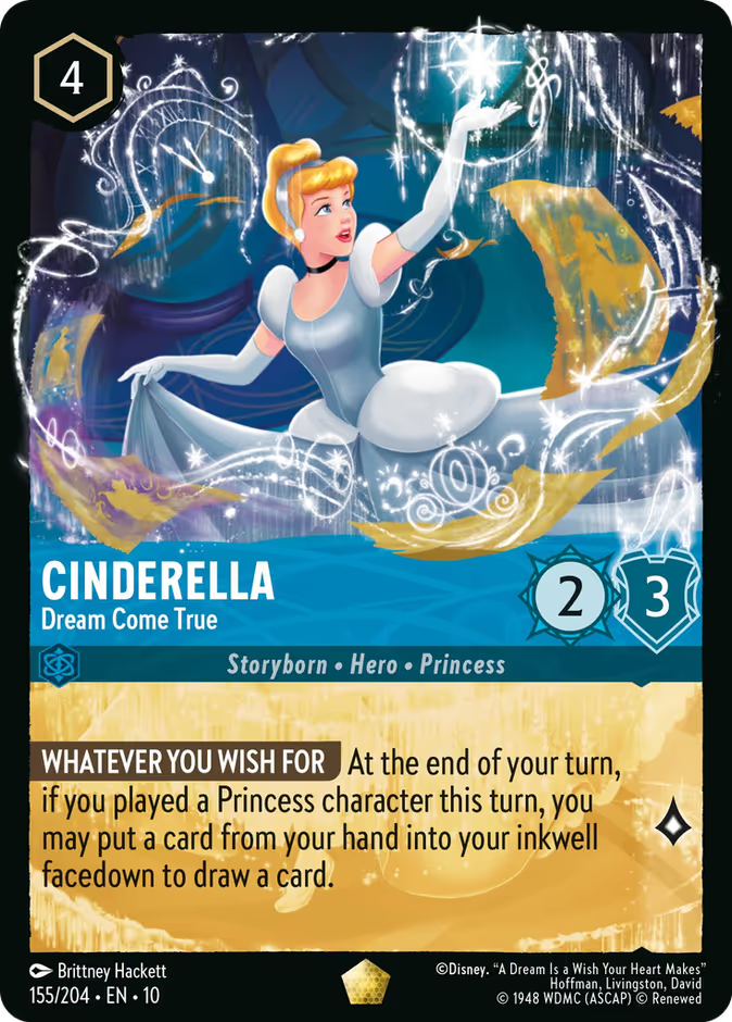 Cinderella - Dream Come True | Whispers in the Well #155 (Near Mint Foil) | Disney Lorcana Single Australia (Near Mint)