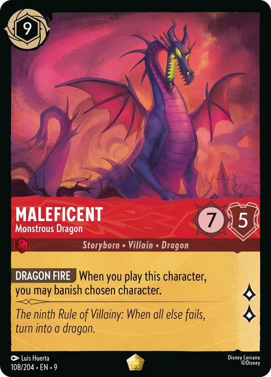 Maleficent - Monstrous Dragon | Fabled #108 (Near Mint) | Disney Lorcana Single Australia (Near Mint)