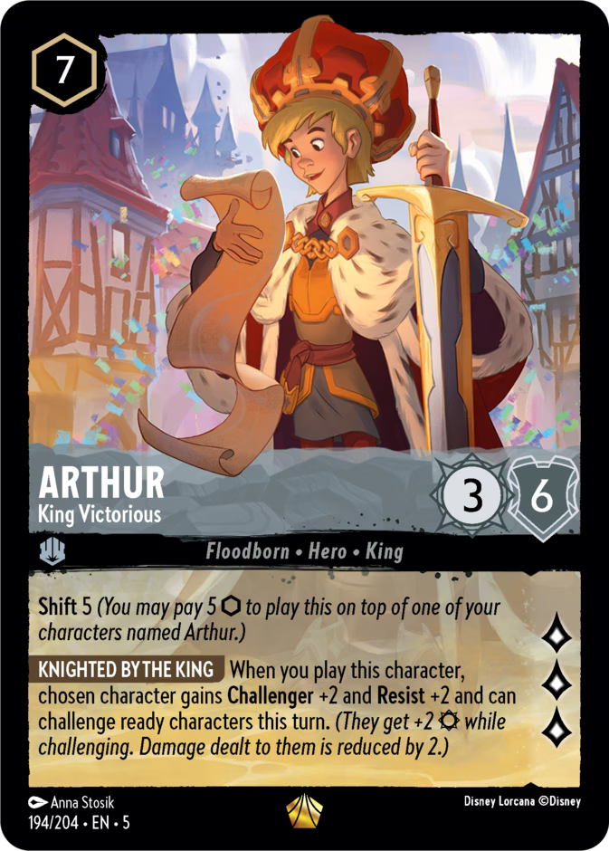 Arthur - King Victorious | Shimmering Skies #194 (Near Mint) | Disney Lorcana Single Australia (Near Mint)