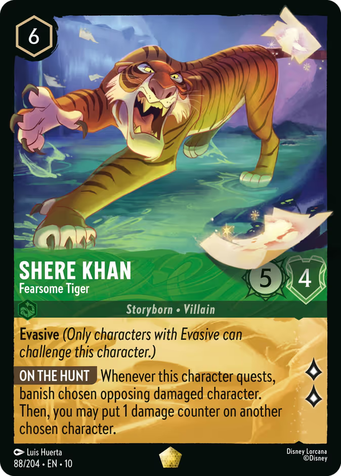 Shere Khan - Fearsome Tiger | Whispers in the Well #88 (Near Mint) | Disney Lorcana Single Australia (Near Mint)