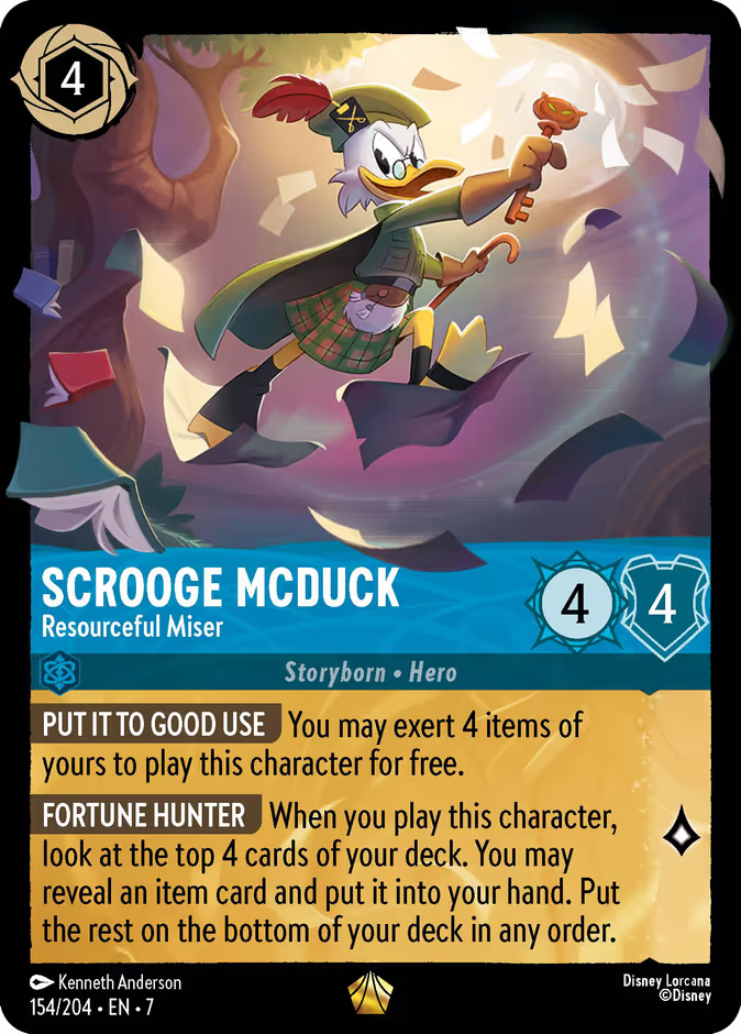 Scrooge Mcduck - Resourceful Miser | Archazia's Island #154 (Near Mint Foil) | Disney Lorcana Single Australia (Near Mint)