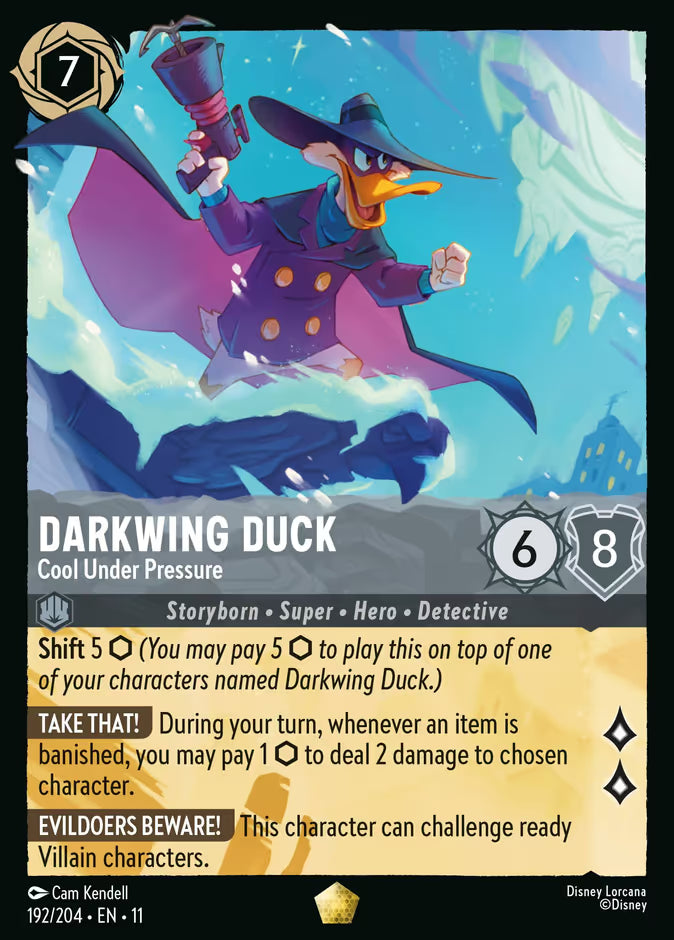 Darkwing Duck - Cool Under Pressure | Winterspell #192 (Near Mint Foil) | Disney Lorcana Single Australia (Near Mint)