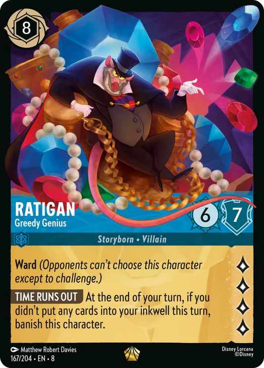 Ratigan - Greedy Genius | Reign of Jafar #167 (Near Mint Foil) | Disney Lorcana Single Australia (Near Mint)