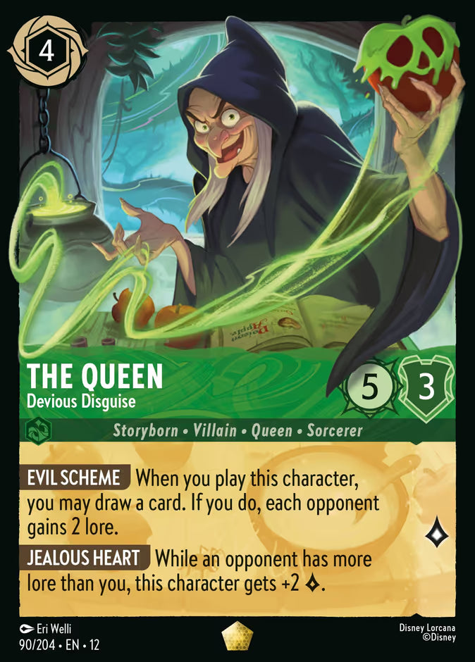 The Queen - Devious Disguise | Wilds Unknown #90 (Near Mint Foil) | Disney Lorcana Single Australia (Near Mint)