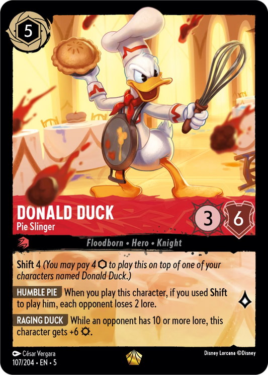 Donald Duck - Pie Slinger | Shimmering Skies #107 (Near Mint) | Disney Lorcana Single Australia (Near Mint)