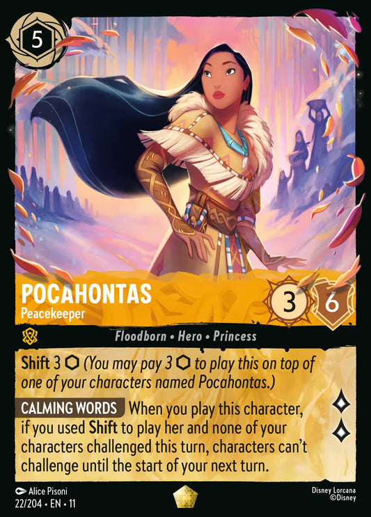 Pocahontas - Peacekeeper | Winterspell #22 (Near Mint) | Disney Lorcana Single Australia (Near Mint)