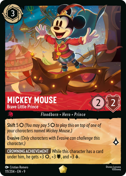 Mickey Mouse - Brave Little Prince | Fabled #111 (Near Mint) | Disney Lorcana Single Australia (Near Mint)