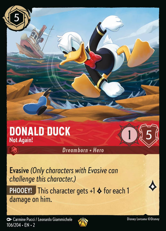 Donald Duck - Not Again! | Rise of the Floodborn #106 (Near Mint) | Disney Lorcana Single Australia (Near Mint)