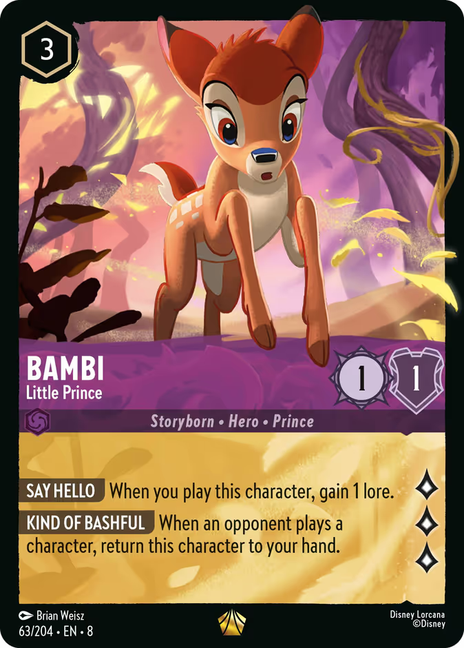 Bambi - Little Prince | Reign of Jafar #63 (Near Mint) | Disney Lorcana Single Australia (Near Mint)