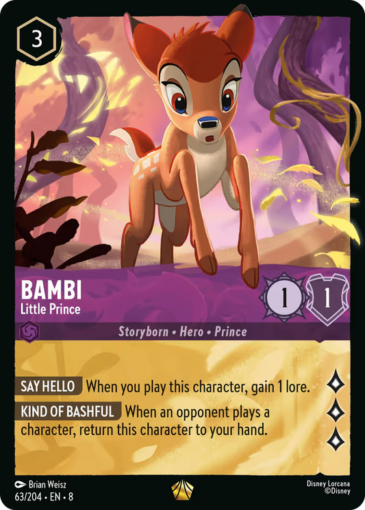 Bambi - Little Prince | Reign of Jafar #63 (Near Mint) | Disney Lorcana Single Australia (Near Mint)