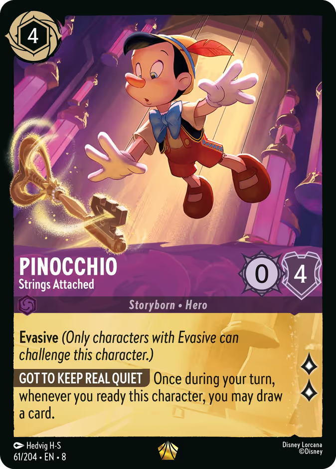 Pinocchio - Strings Attached | Reign of Jafar #61 (Near Mint Foil) | Disney Lorcana Single Australia (Near Mint)
