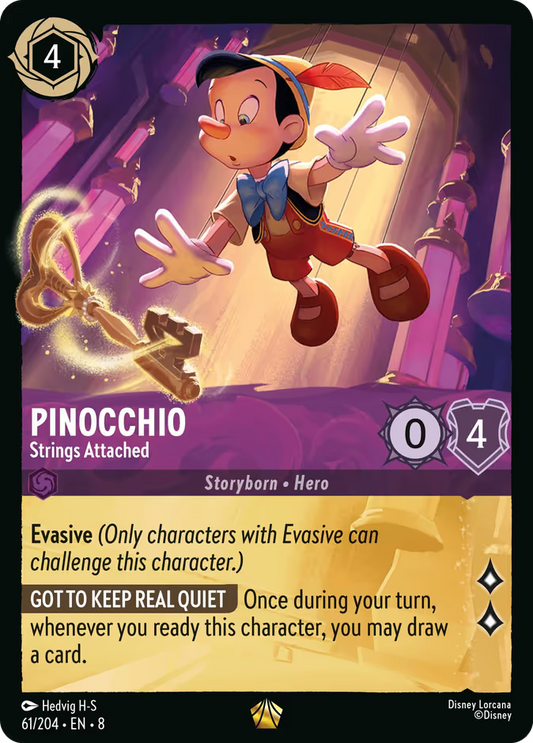 Pinocchio - Strings Attached | Reign of Jafar #61 (Near Mint Foil) | Disney Lorcana Single Australia (Near Mint)